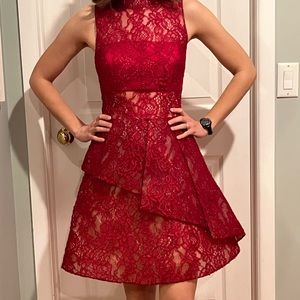 Stunning lace dress with peekaboo area